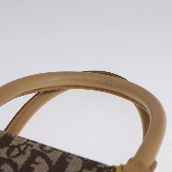 DIOR Trotter Canvas Hand Bag Brown Gold - Picture 8 of 12